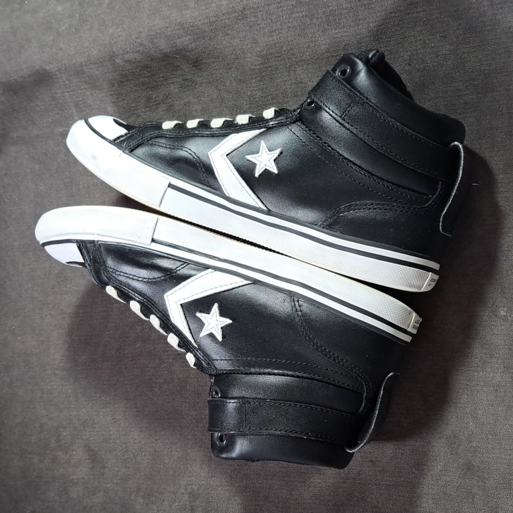 Converse Black and White High-Top Sneakers - Picture 12 of 16
